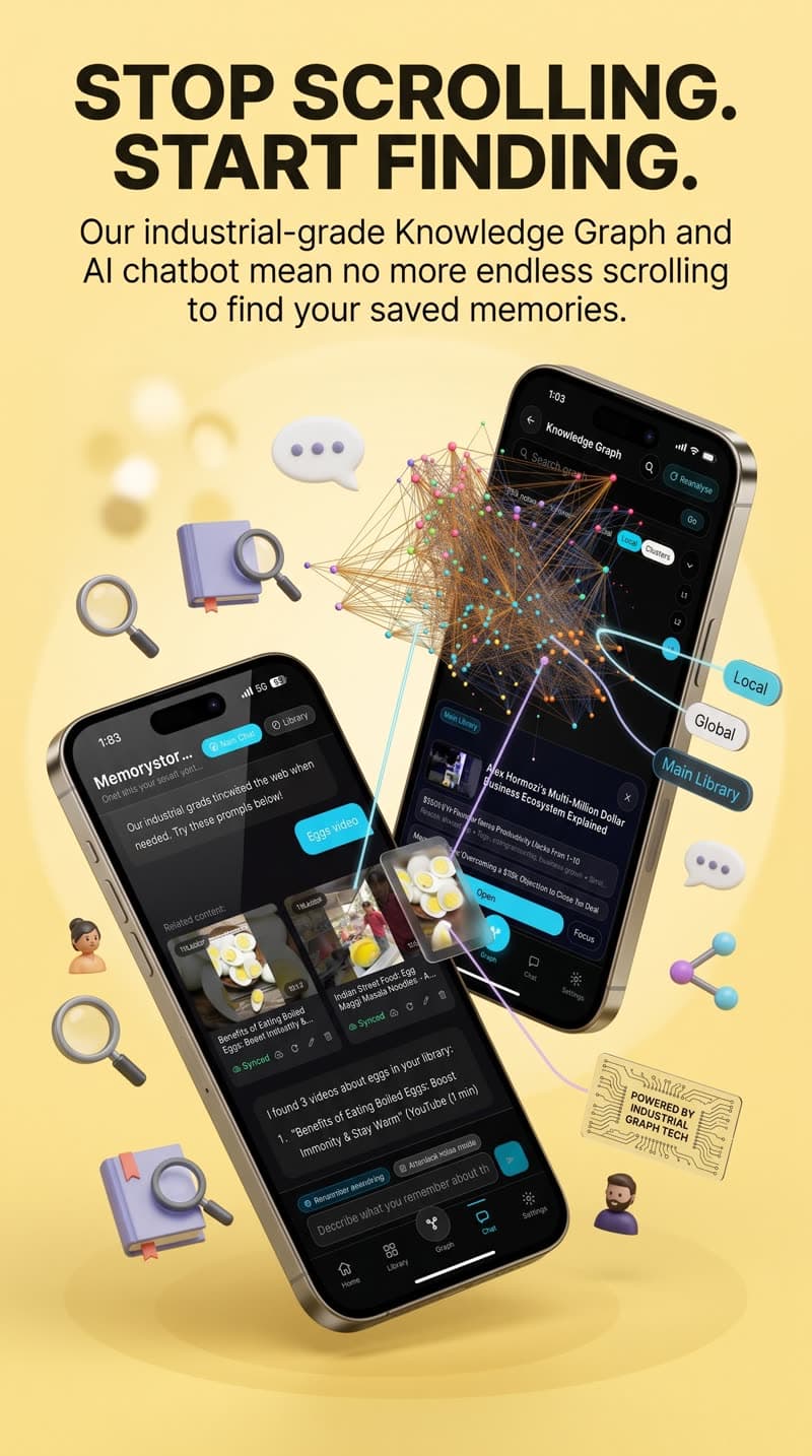 MemoryStore: Stop scrolling, start finding — chat interface and knowledge graph for your recipes